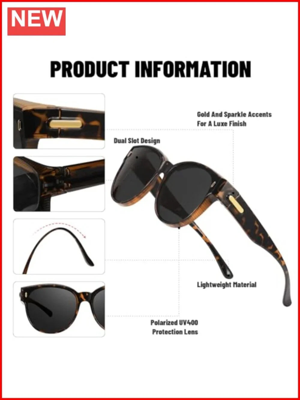 Oversized Polarized Fit Over Glasses Sunglasses UV400 Driving